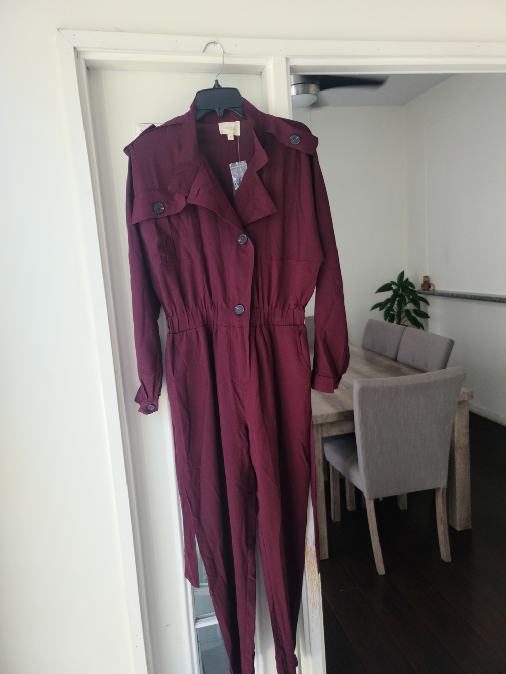 Women’s Burgundy Jumpsuit